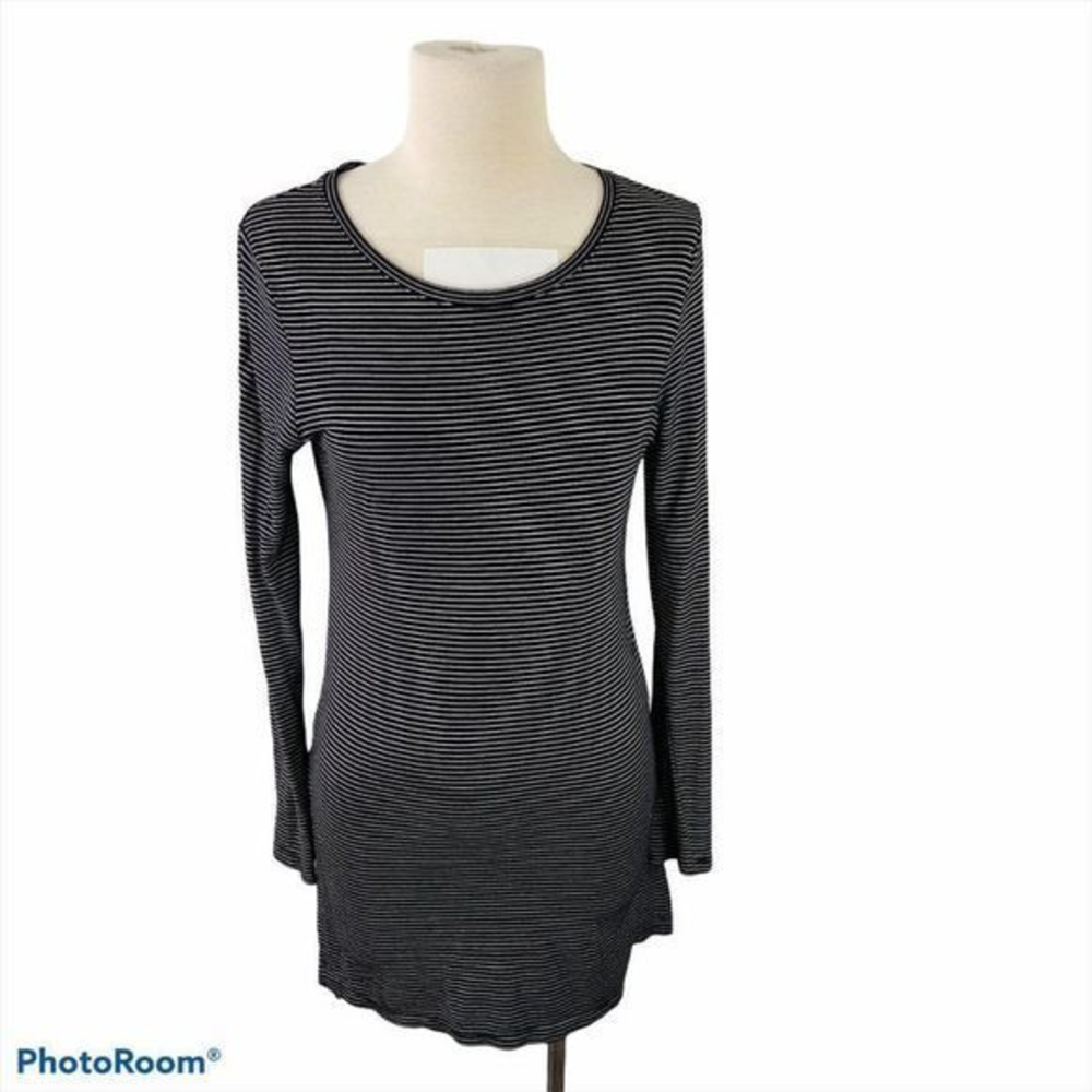 DEVOTED Luxury Apparel Black & White Stripe‎ Tunic